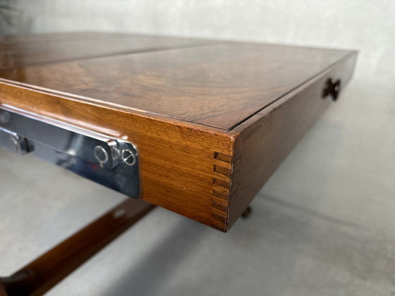 Image 1 of Étagère/table Besway Art Déco (convertible) - loupe de bois