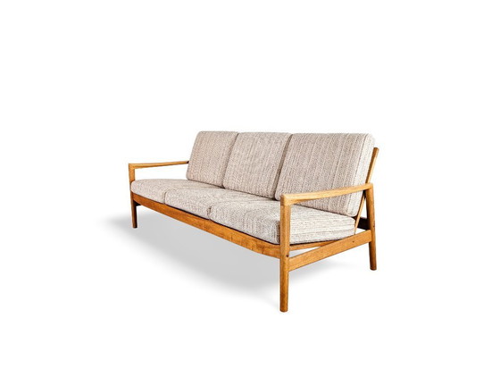 Image 1 of Divano di metà secolo, divano a tre posti, rovere, design danese vintage