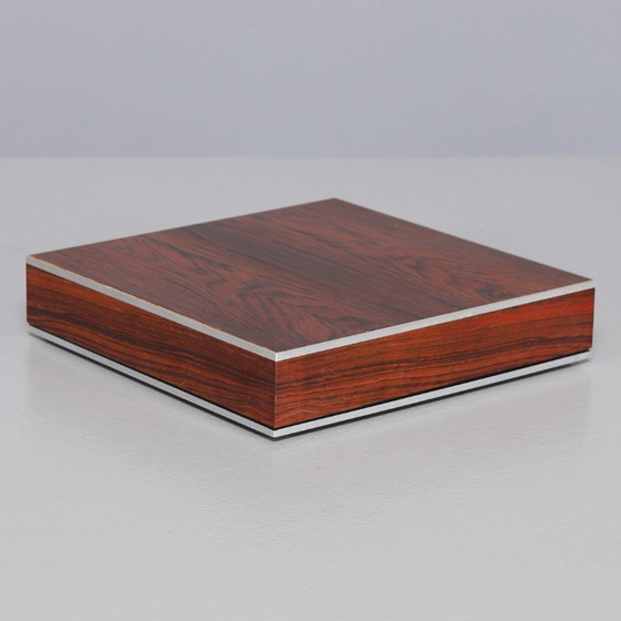 Image 1 of Juego de solitario en aluminio y palo rosa (palisandro).