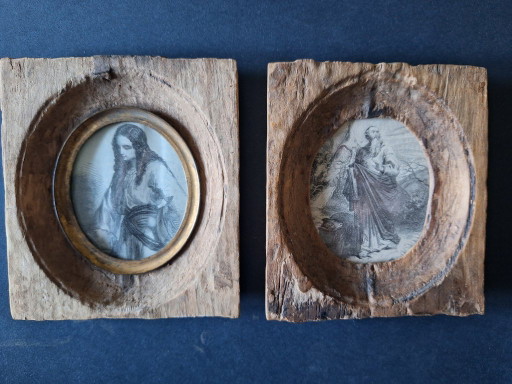 Antike Andachtsrahmen, Volkskunst, 18. bis frühes 19. Jahrhundert – lithos zeefdrukken, Paper