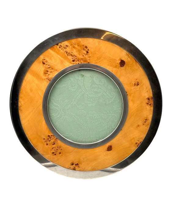 Image 1 of Cadre à photos en loupe de style régence hollywoodienne, Nucci Valsecchi Italie 1970