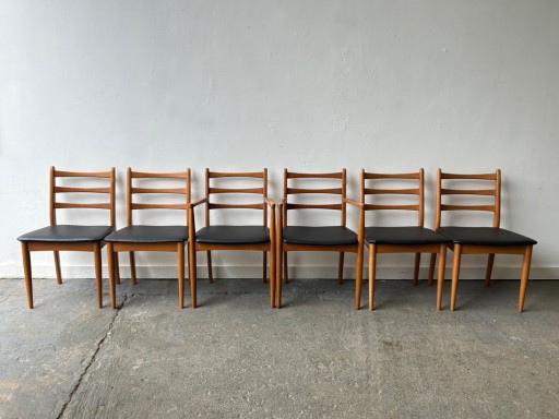 1960/70s Mid-Century set of 6 dining chairs by Schreiber Furniture