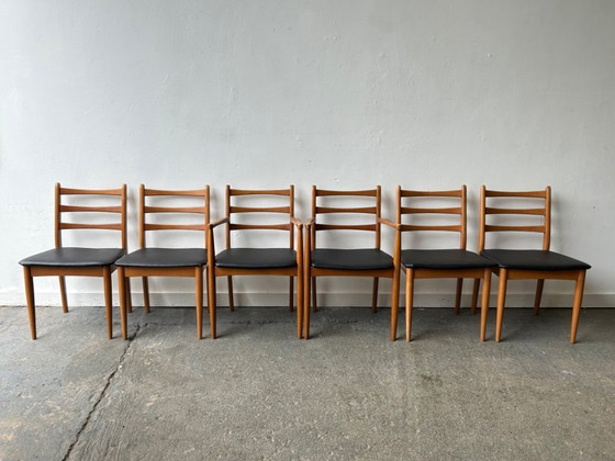 Image 1 of 1960/70s Mid-Century set of 6 dining chairs by Schreiber Furniture