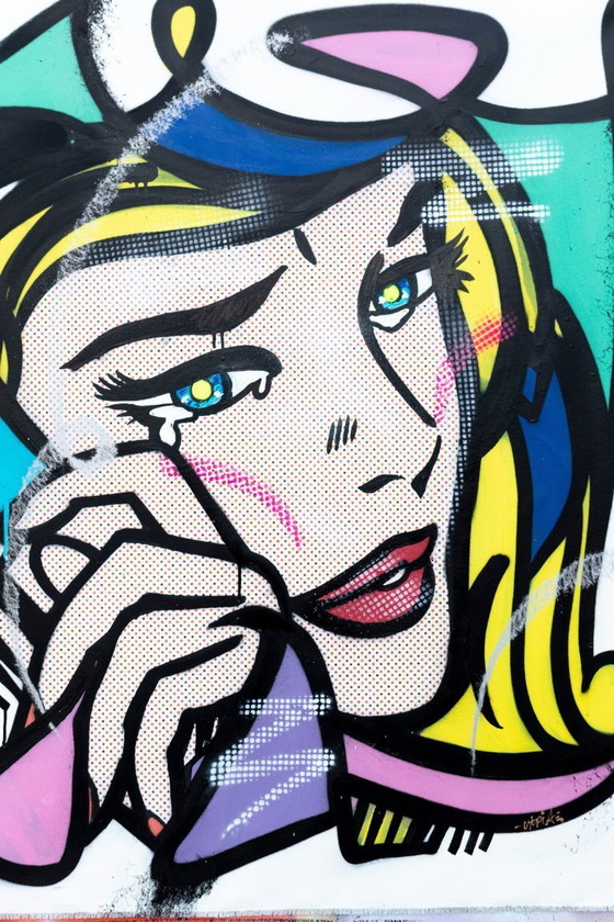 Image 1 of UTOPIA - Crying Girl - Framed artist's lithograph