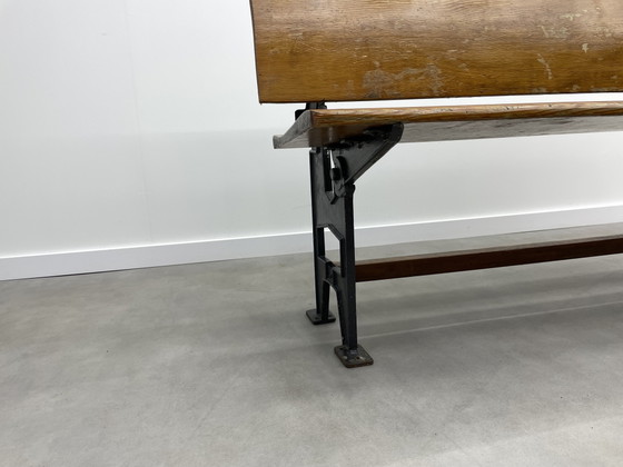 Image 1 of Vintage bench (foldable) with characteristic cast iron 147 cm