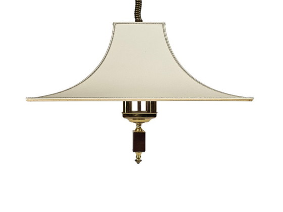 Image 1 of Herda Amsterdam - Trekpendel Hanglamp - Messing - Hollywood Regency Stijl - 70'S