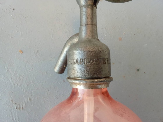 Image 1 of Antique bistro siphon – Pink glass