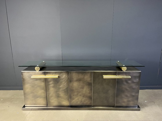 Image 1 of Crédence vintage en laiton de Belgochrom, années 1980