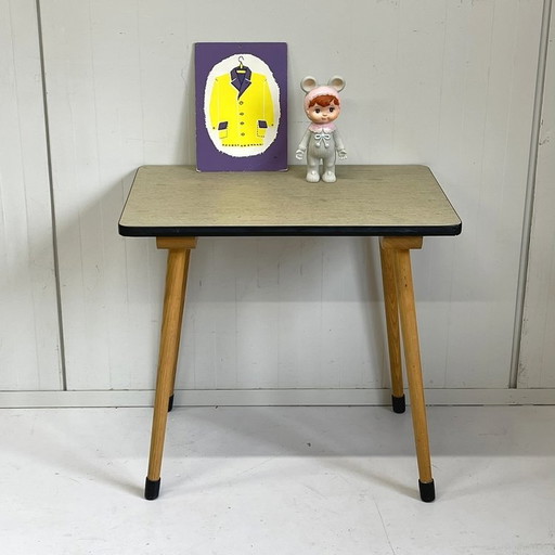Vintage retro school table kids kindergarten