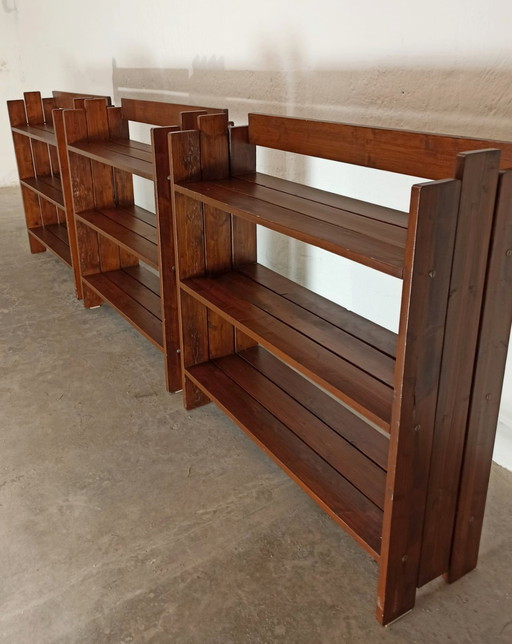 3 librerie vintage in legno