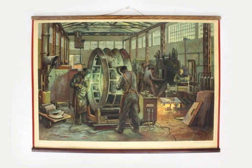 Póster industrial checo de Frantisek Bilek, década de 1950