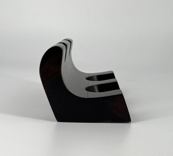 Image 1 of Porte-pipe Jean Gillon WoodArt MCM Mid Century Moderne Jacaranda Bois de rose