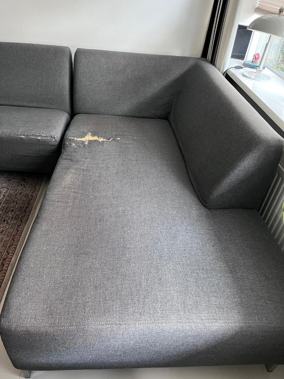 Image 1 of Gelderland 6511 grigio 3 posti + chaise longue XL
