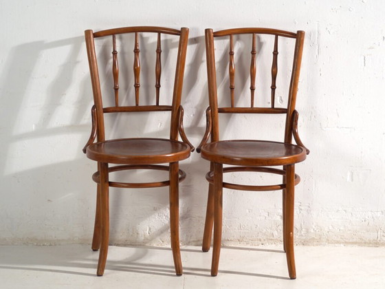 Sedie antiche in legno curvato stile Thonet – Europa Centrale, c. 1930 – Set di 4 #8 – Sedie da pranzo (photo 16 of 40)