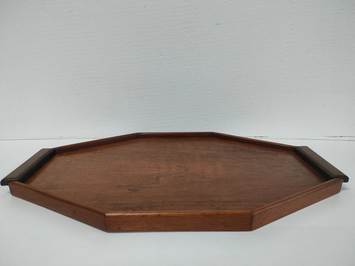 Vassoio da portata in legno vintage anni '60 (ottagonale/rettangolare)