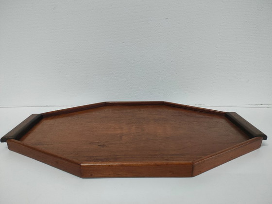 Image 1 of Vassoio da portata in legno vintage anni '60 (ottagonale/rettangolare)