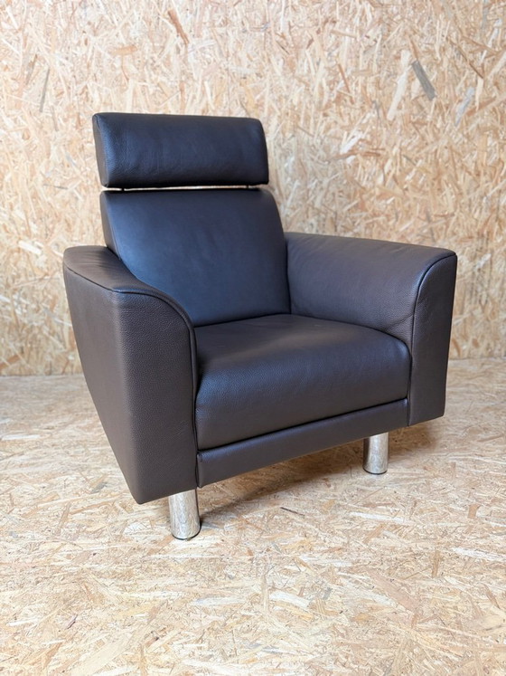 2 Jori-Sessel, bezogen mit braunem Leder – Leather (photo 11 of 17)