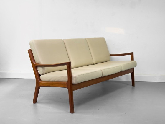 Canapé Senator 3 places en cuir et teck, par Ole Wanscher pour Cado, 1977 – Canapés 3 places, Leather (photo 16 of 26)