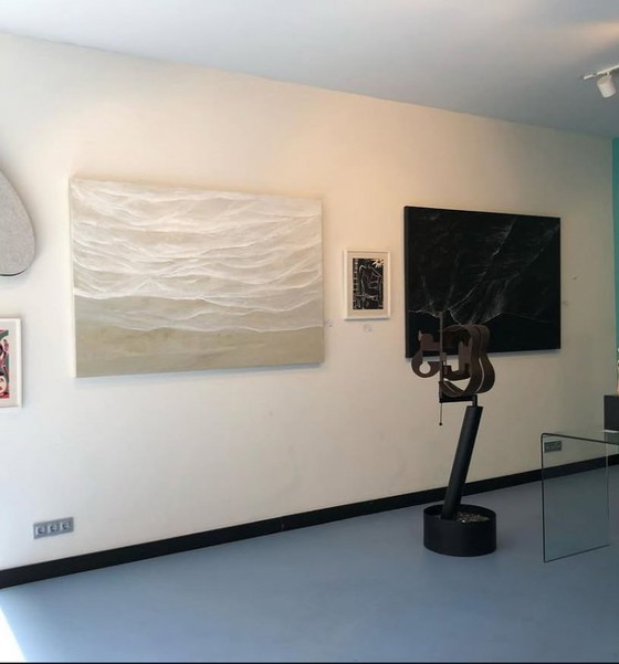 Image 1 of Painting 'Anotomy of Wave' (black beach) - Fernanda Cervera