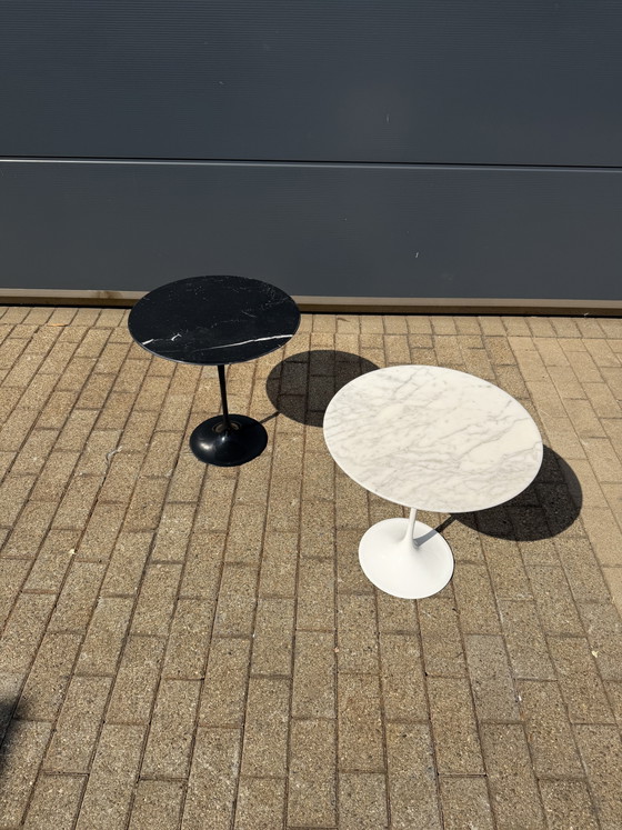 Image 1 of Knoll Tulip side table in Arabescato Satin matte marble in MINT CONDITION!! Eero Saarinen