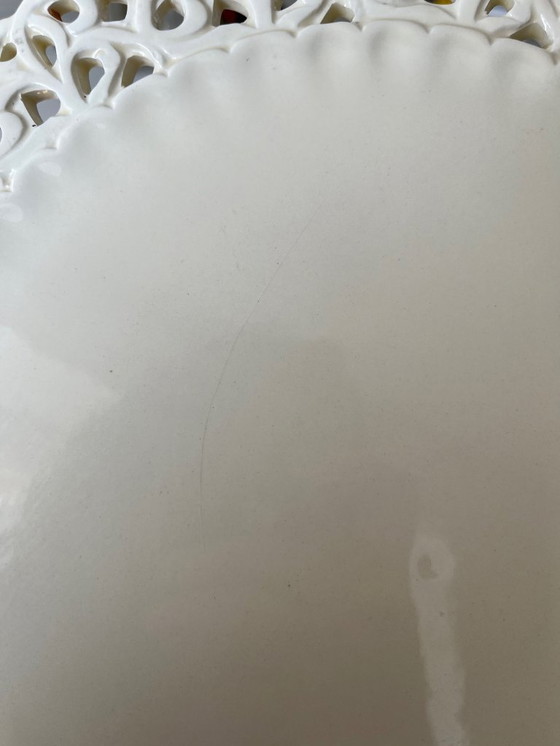 Image 1 of Support à gâteaux en céramique avec effet de dentelle, 1980/90