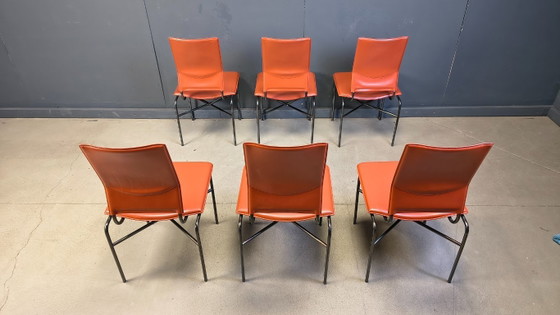 Image 1 of Ross Littlel voor Matteo Grassi set van 6 eetkamerstoelen, jaren 70