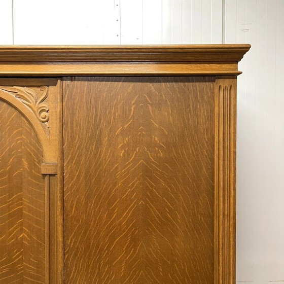 Image 1 of Armario antiguo de estilo Art Déco con módulos para colgar ropa y estantes desmontables.