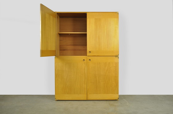 Image 1 of Armoire de rangement italienne vintage du 20e siècle en hêtre par IBISCO, 1970
