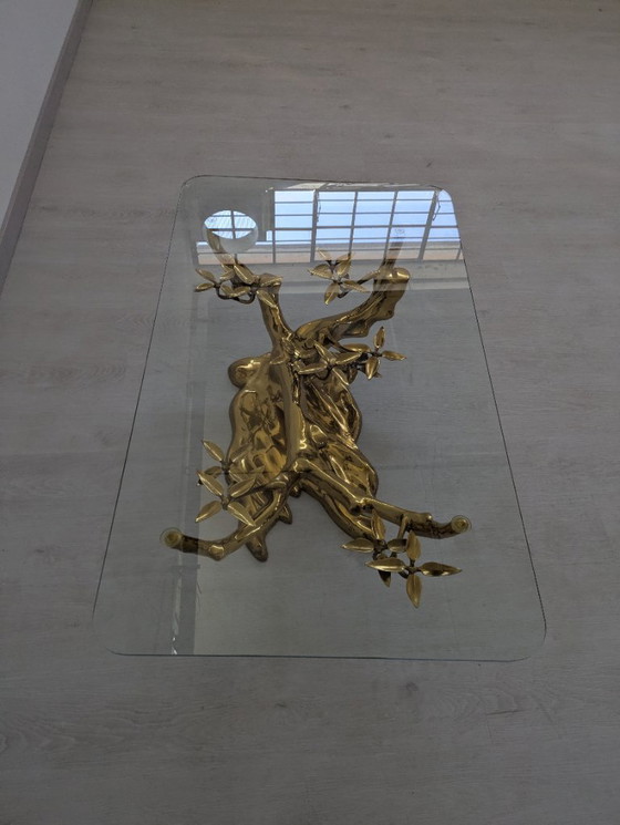 Image 1 of Willy Daro - Tavolino - Bonzaï - Ottone, vetro