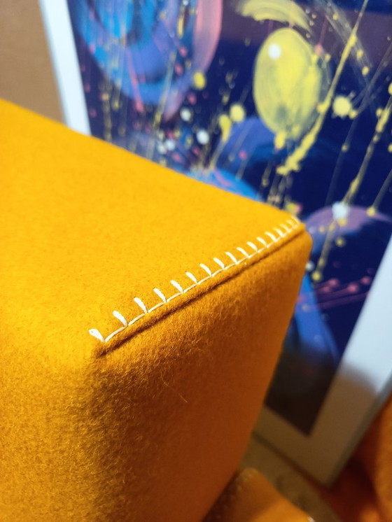 Image 1 of CASSINA Paire de fauteuils Utrecht 637 NEUF 2026 en laine KVARD Moutarde par Gerrit Rietveld