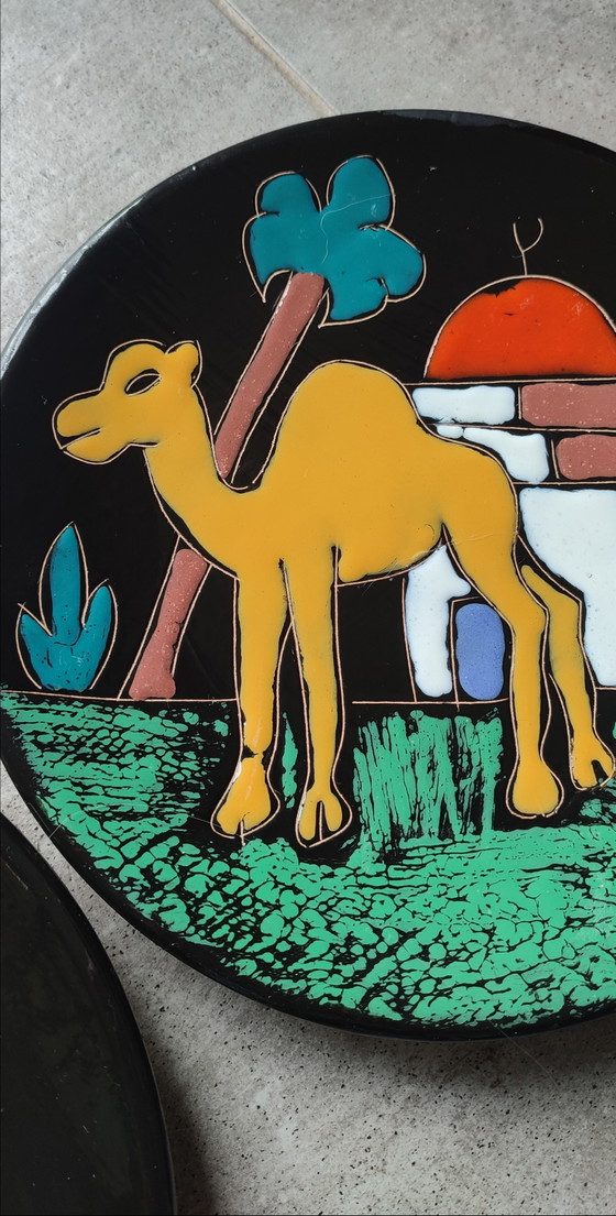 Image 1 of Pair of vintage Nabeul wall plates (1950s/60s)