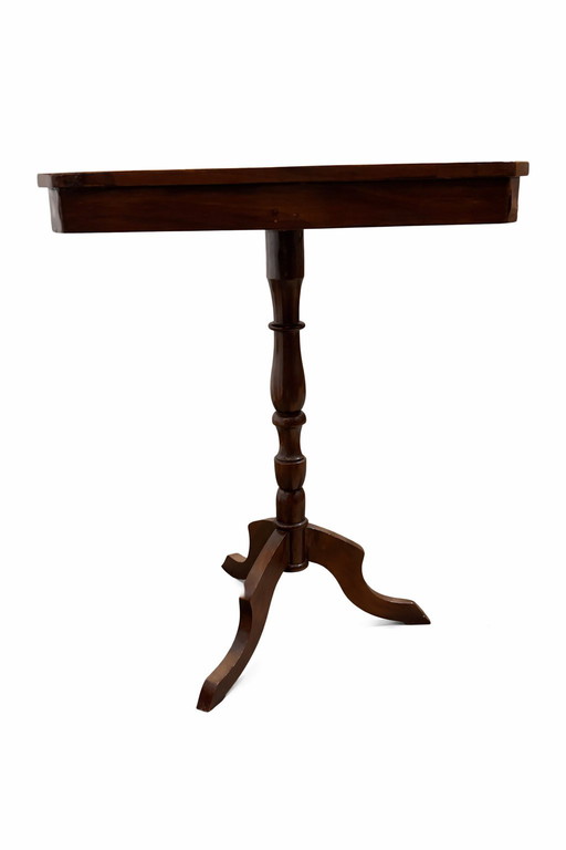 Table d'échecs vintage en bois incrusté - Projet de restauration rare