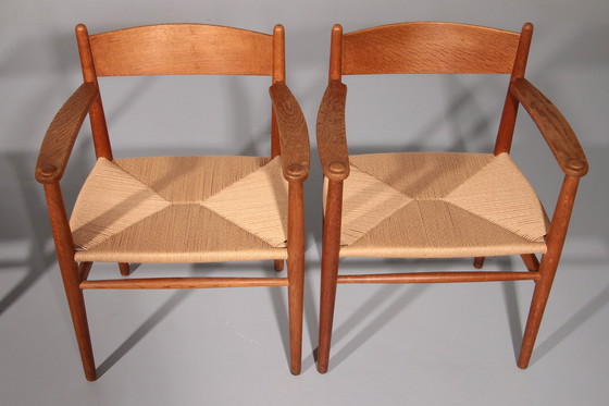 Image 1 of Dining chairs by Hans Wegner for Carl Hansen & Søn, Denmark 2 CH37 and 2 CH36