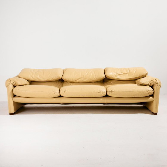 Image 1 of MK11585 Juego de cuero Maralunga de Vico Magistretti para Cassina. Juego de 3