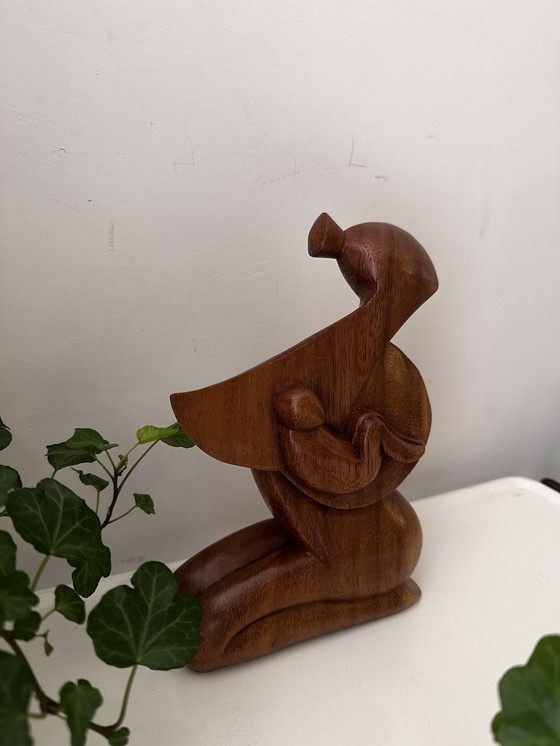 Image 1 of Statue en bois Mid Century