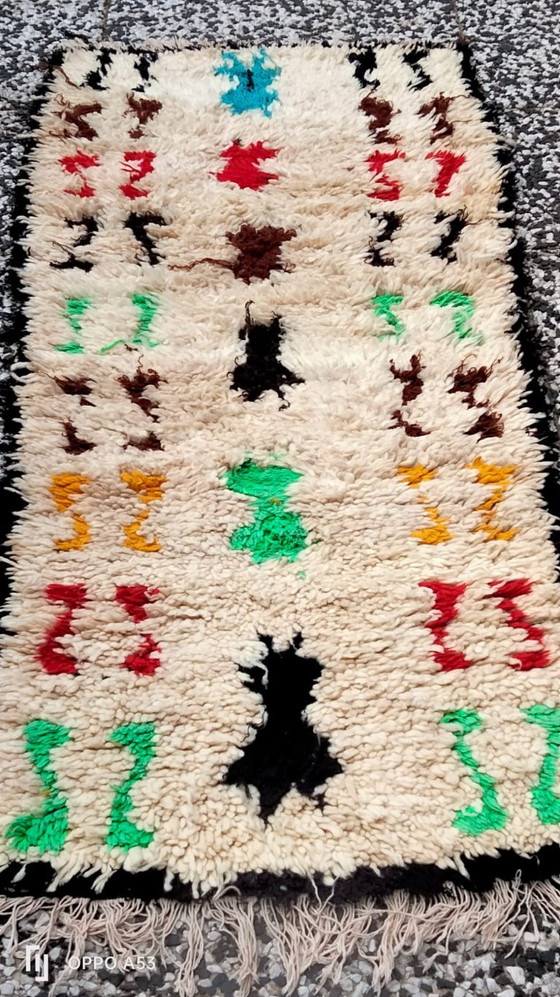 Image 1 of Handgeknüpfter Berberwollteppich, 159 x 62 cm