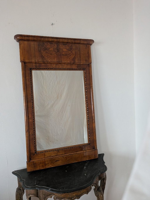 Biedermeier pilaarspiegel (circa 1840) – Glass, Wood