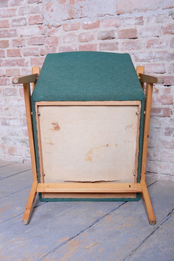Pair of Restored Mid-Century Armchairs, by Jitona Soběslav, Beech, Czech. 1960s – Textile, Wood (photo 9 of 12)