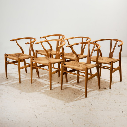 MK11101 Wishbone chair by Hans J. Wegner for Carl Hansen & Søn, Set of 6
