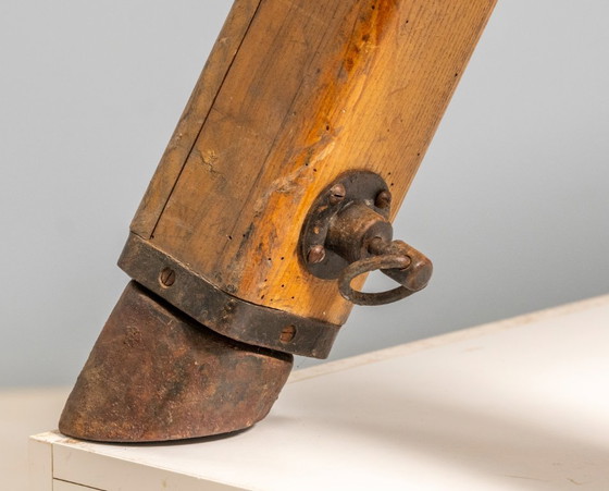 Image 1 of European Vintage Leather Gym Bench or Table, 1950s