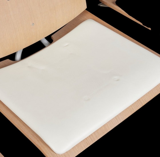 Image 1 of 4x Enzo Berti for lapalma x Collection chairs in beech with leather stackable Italy