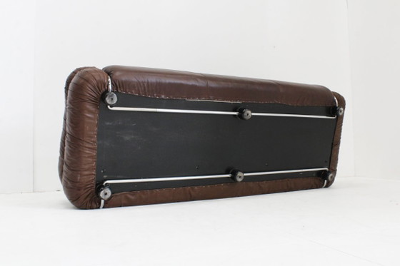 Image 1 of Gianfranco Frattini Sesann sofa Cassina 1970s in brown leather