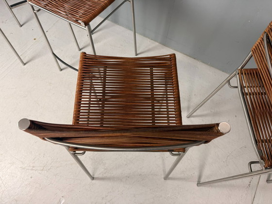 Image 1 of Tito Agnoli – Ensemble de quatre tabourets de bar « Miss B », Italie, 1997