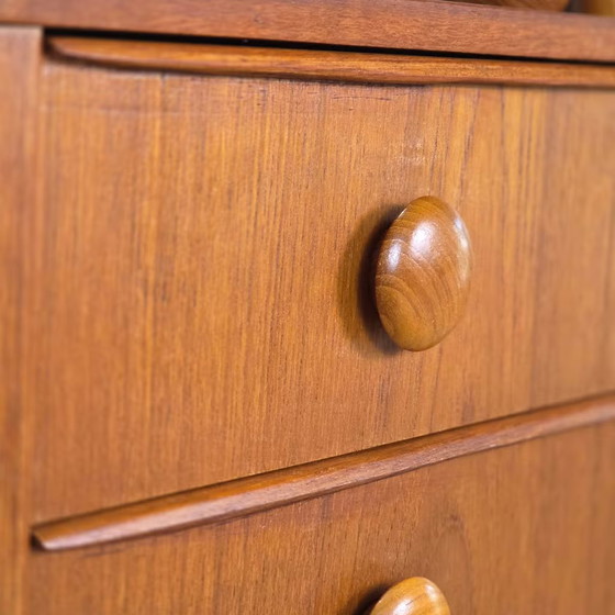 Scandinavian vintage teak Chest of drawers, 4 drawers, Wood, Brown (photo 10 of 20)
