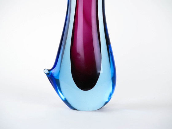 Image 1 of Vase en verre de Murano, design italien, années 1960, fabriqué en Italie