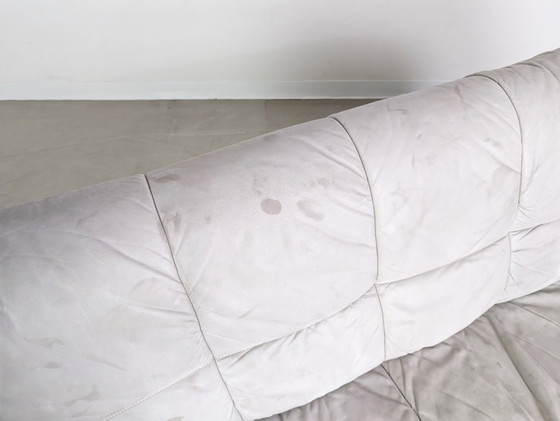 Image 1 of Vintage sofa couch dupe Burkhardt Vogtherr leather three-seater