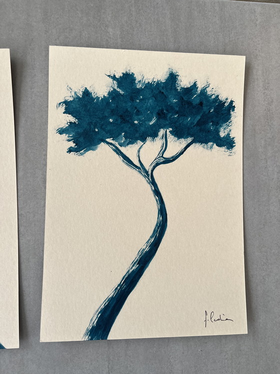 Image 1 of Set of 4 sketches on paper 21x15cm.