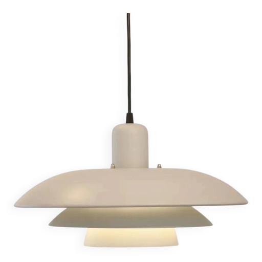 Vintage graue dänische Design-Hängeleuchte – hanglampen, Metal, Mid Century Modern