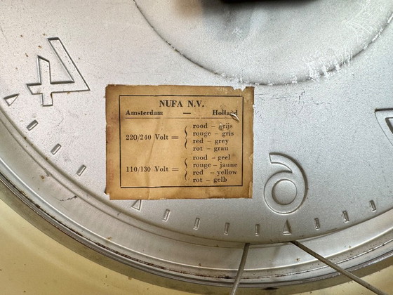 Image 1 of Vintage Beige Industrial Wall Clock from NUFA, 1960s