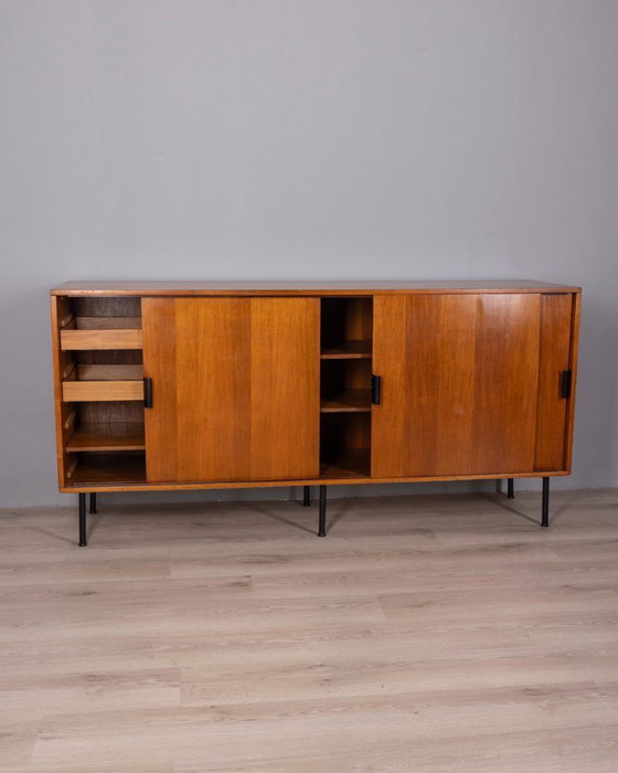 Image 1 of Vintage 1960s highboard in Italian-designed teak wood 